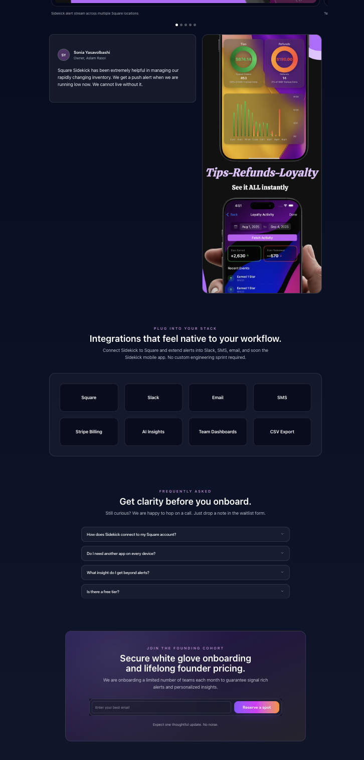 Sidekick automation setup workflow on mobile